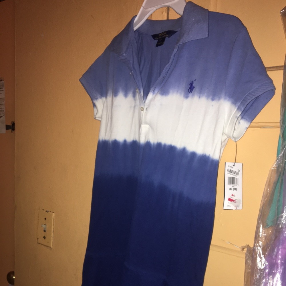 Girls blue tyedye dress NWT